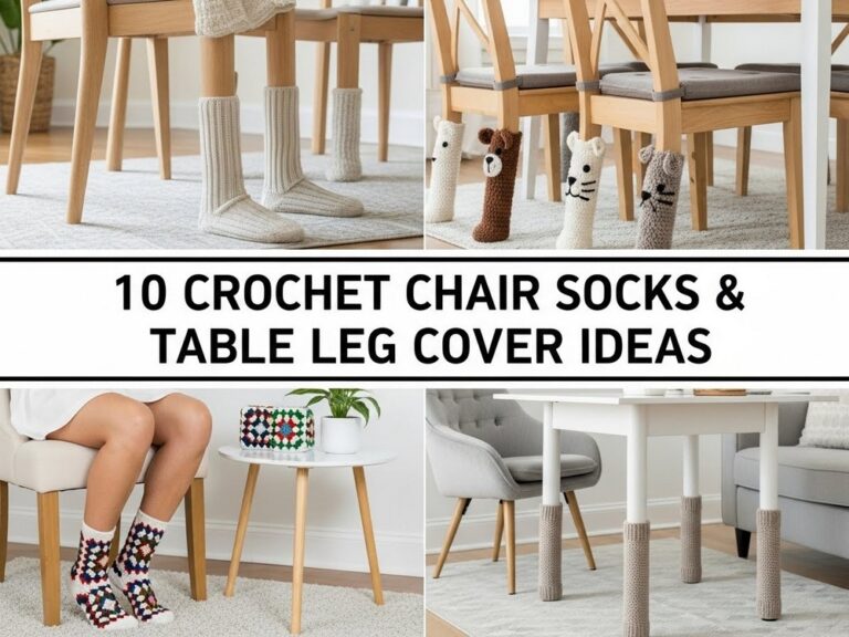 Crochet Chair Socks & Table Leg Cover Ideas