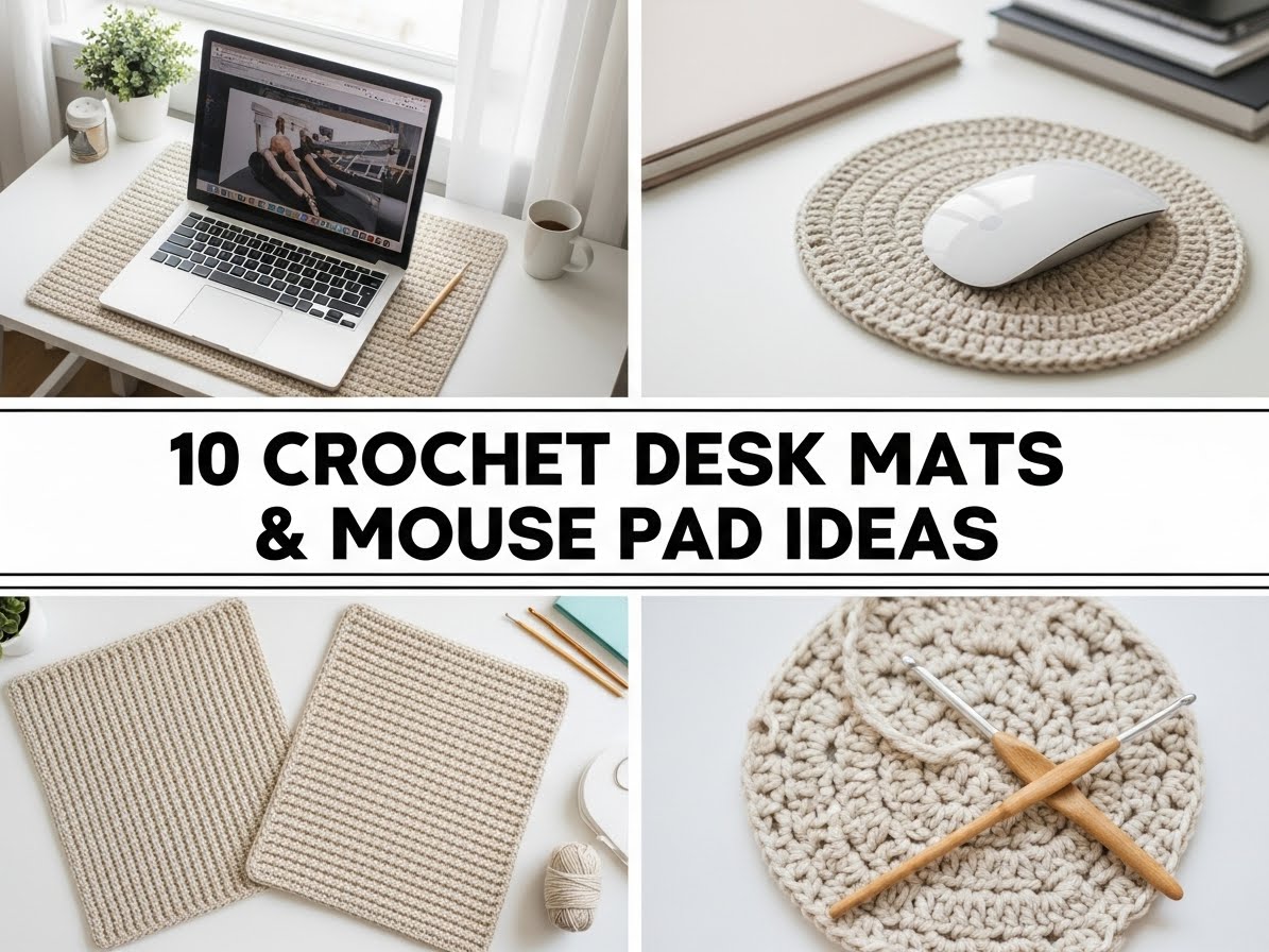 Crochet Desk Mats & Mouse Pad Ideas