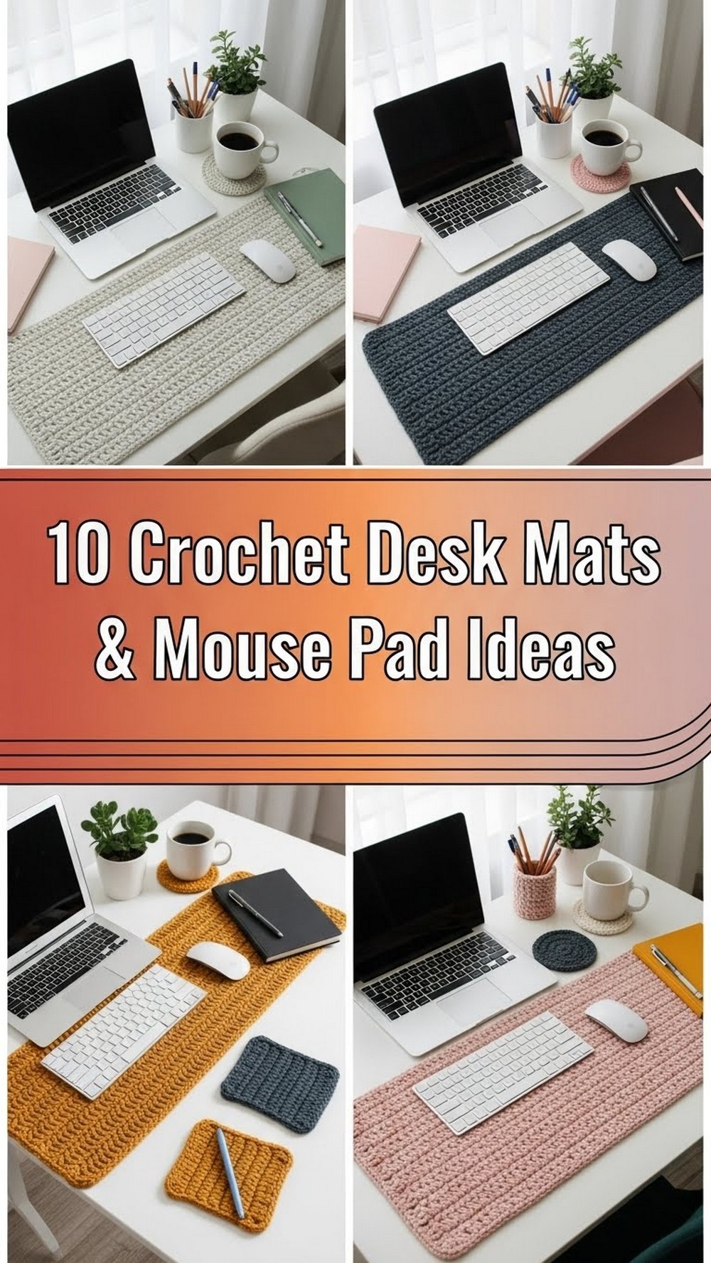 Crochet Desk Mats & Mouse Pad Ideas