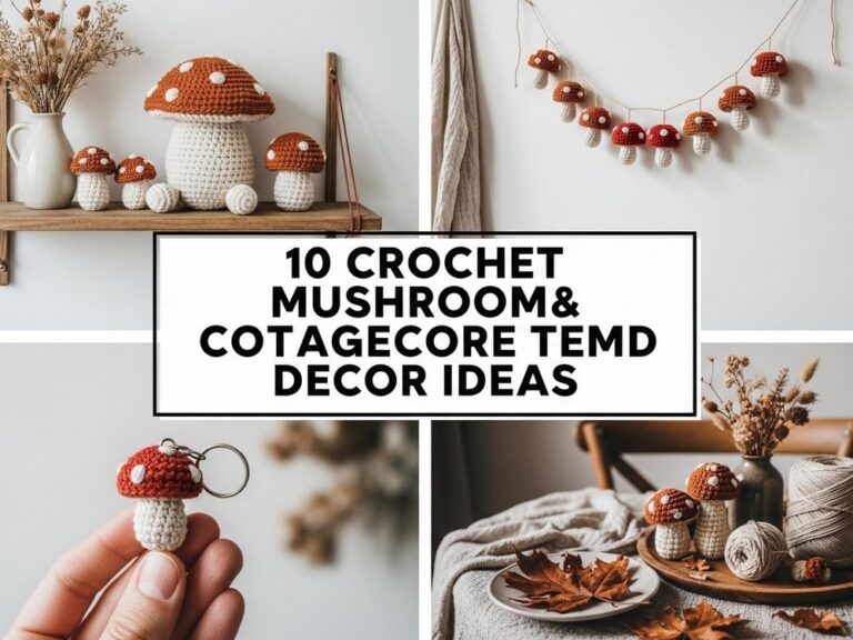 Crochet Mushroom & Cottagecore-Themed Decor Ideas