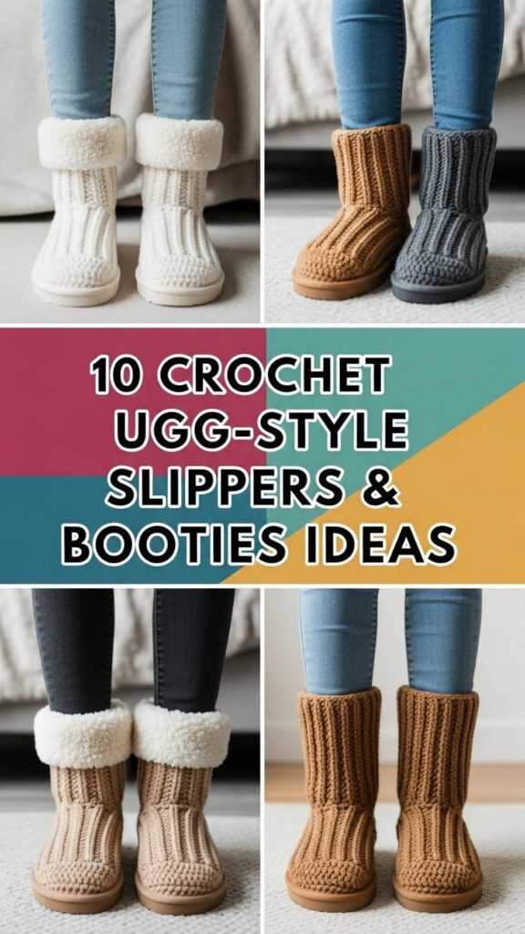 Crochet Ugg-Style Slippers & Booties Ideas