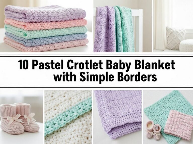 Pastel Crochet Baby Blanket Ideas with Simple Borders