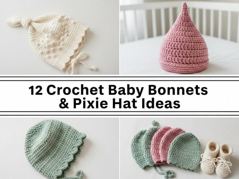 Crochet Baby Bonnets & Pixie Hat Ideas