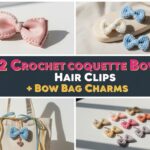 Crochet Coquette Bow Hair Clips + Bow Bag Charms