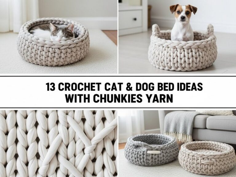 Crochet Cat & Dog Bed Ideas with Chunky Yarn