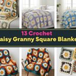 Crochet Daisy Granny Square Blanket