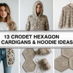 Crochet Hexagon Cardigans & Hoodie Ideas