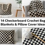 Checkerboard Crochet Bags- Blankets & Pillow Cover Ideas