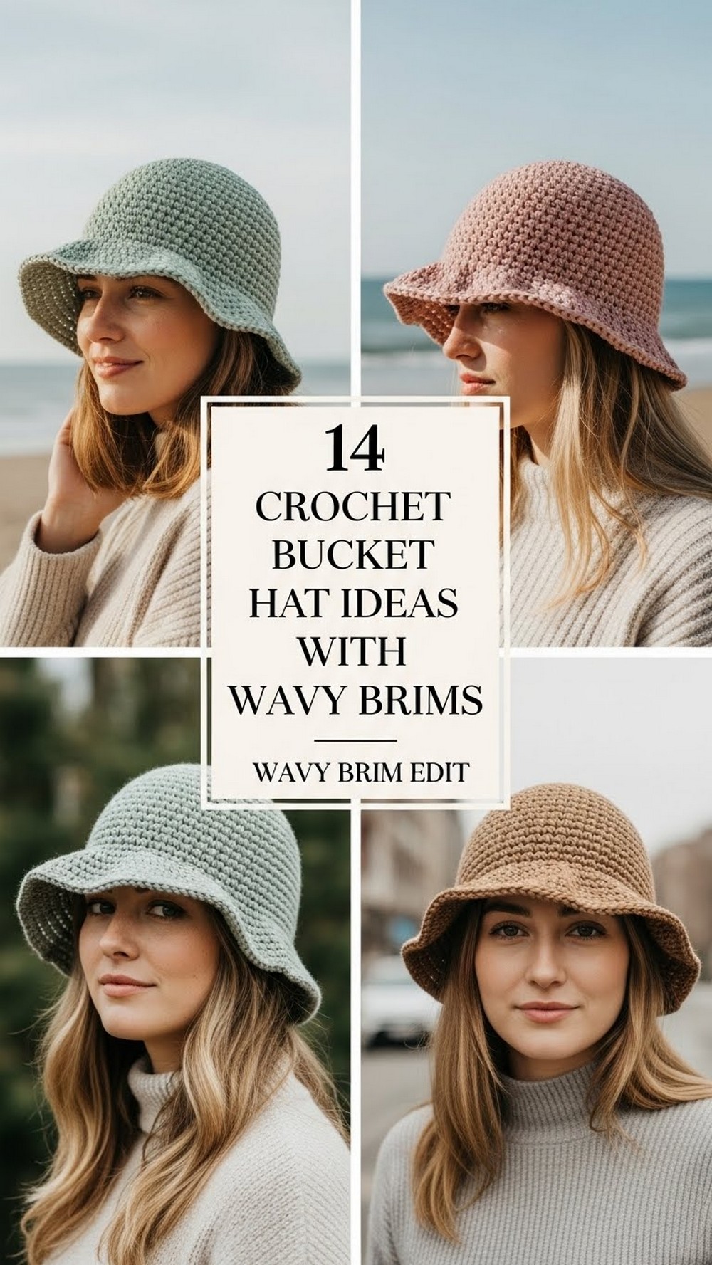 Crochet Bucket Hat Ideas With Wavy Brims