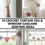Crochet Curtain Ties & Window Garland Bunting Ideas