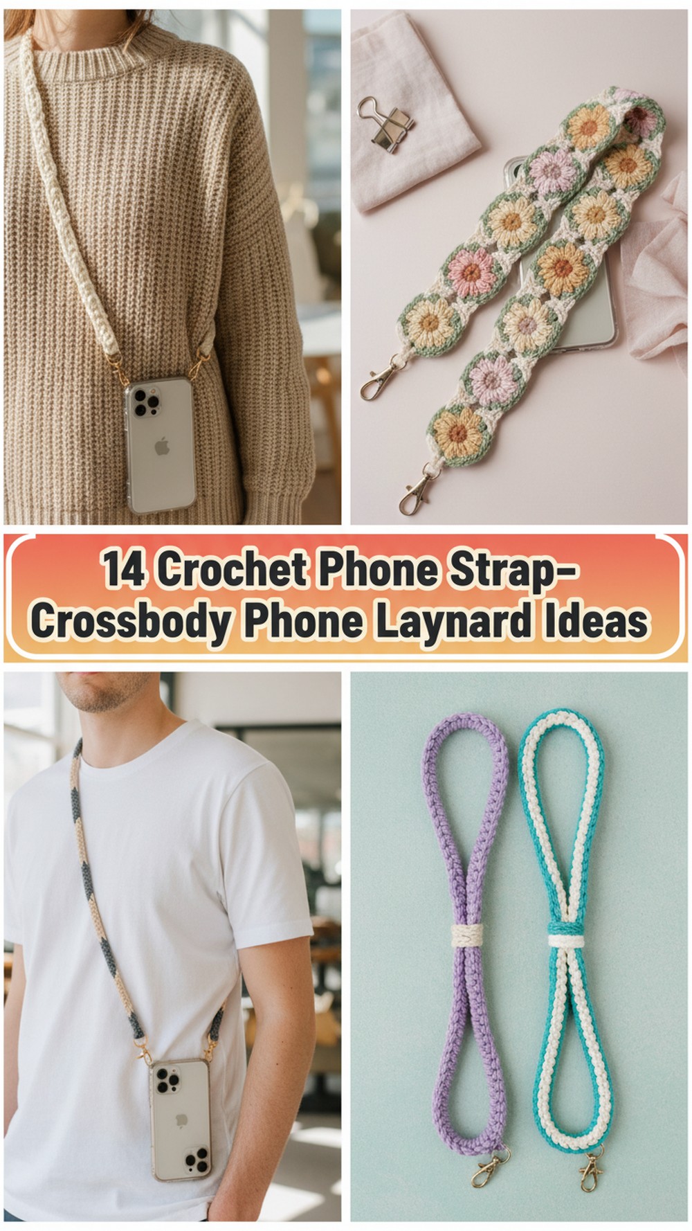 Crochet Phone Strap-Crossbody Phone Lanyard Ideas