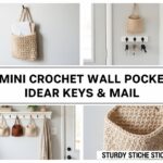 Mini Crochet Wall Pockets Ideas for Keys & Mail