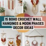 Boho Crochet Wall Hangings & Moon Phases Decor Ideas