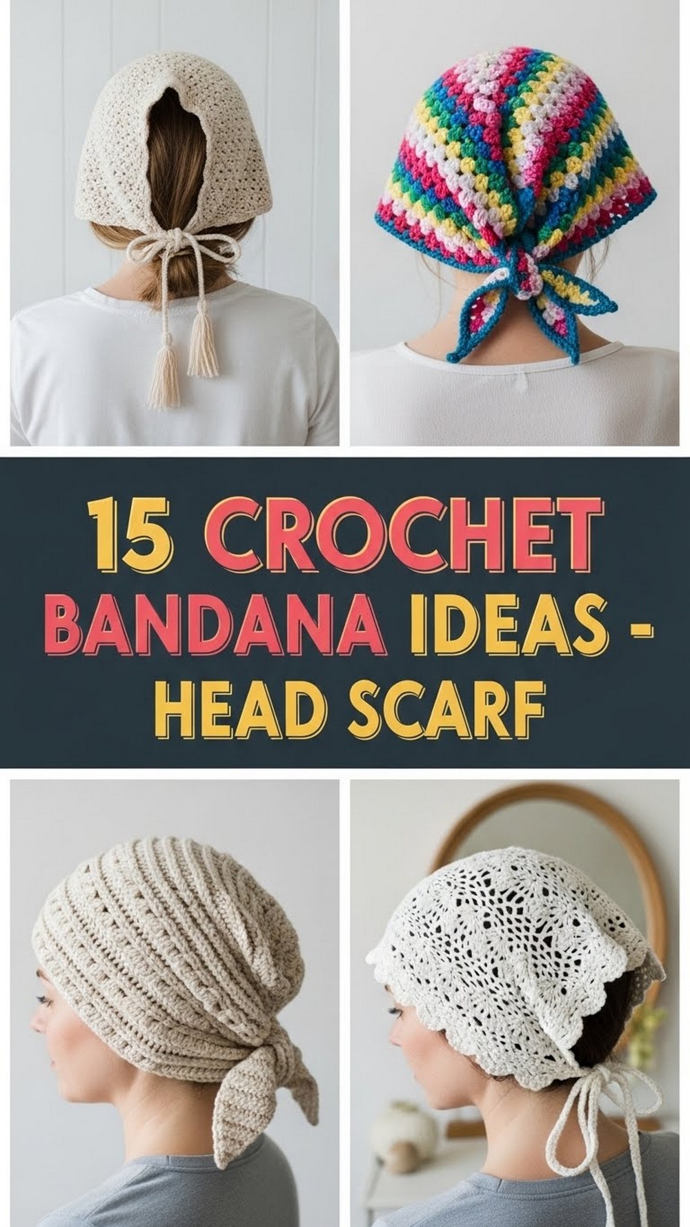 Crochet Bandana Ideas - Head Scarf