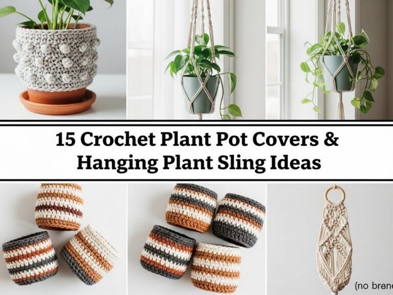 Crochet Plant Pot Covers & Hanging Plant Sling Ideas
