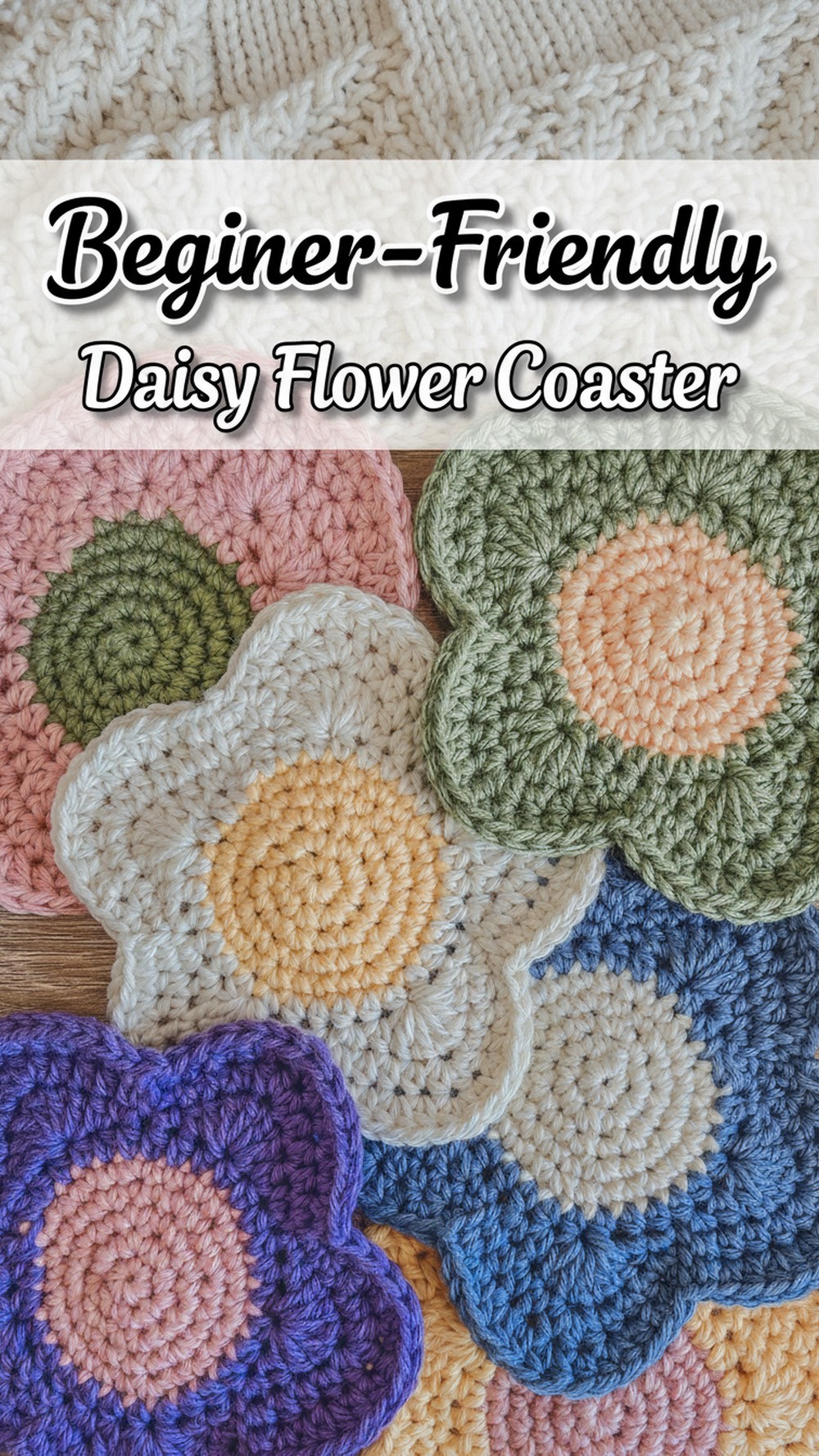 Beginner-Friendly Daisy Flower Coaster