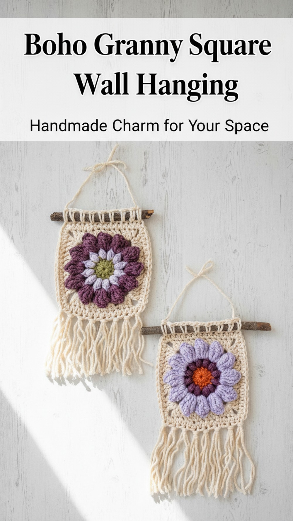 Boho Granny Square Wall Hanging