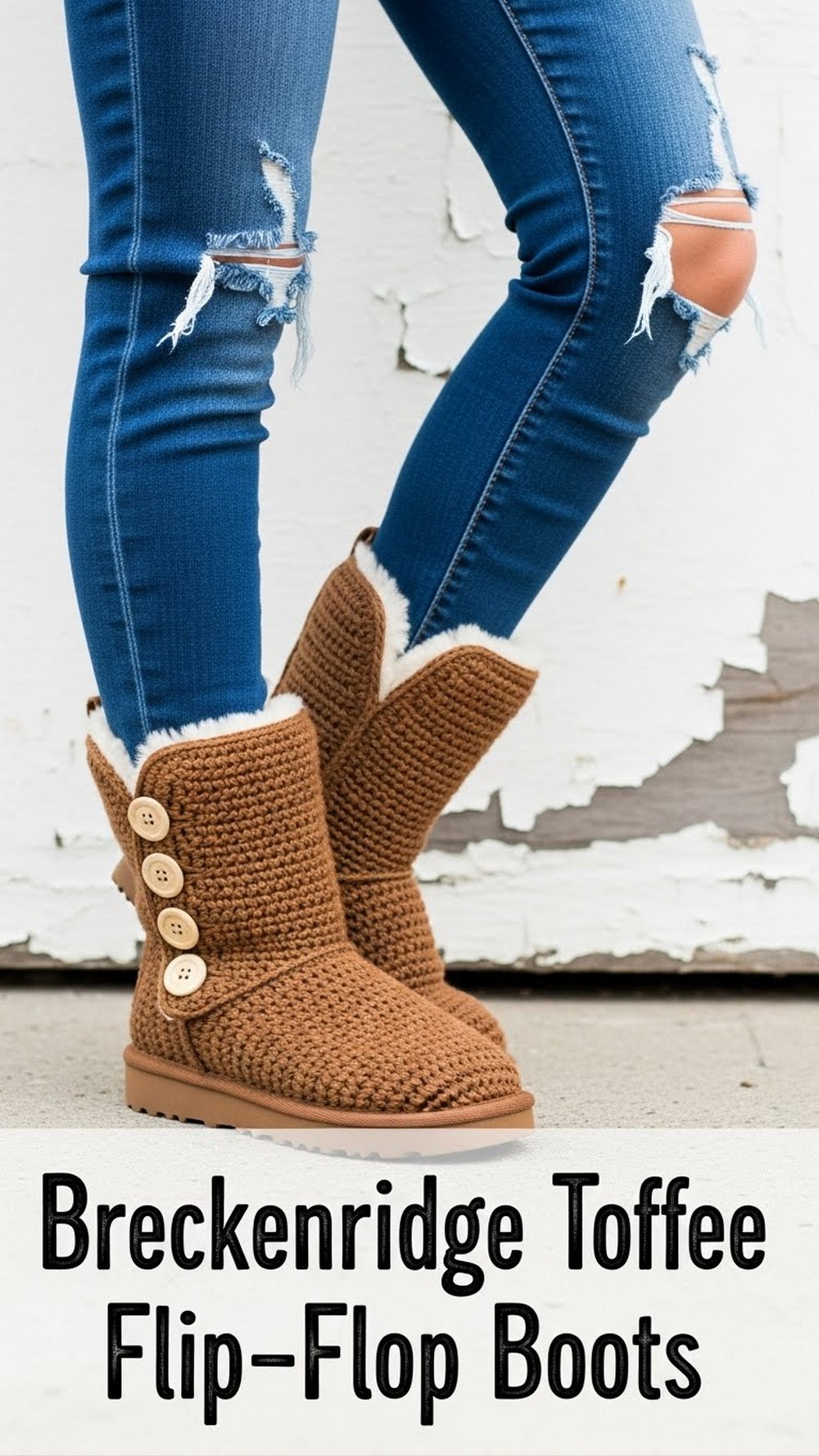 Breckenridge Toffee Ugg-Style Flip-Flop Boots