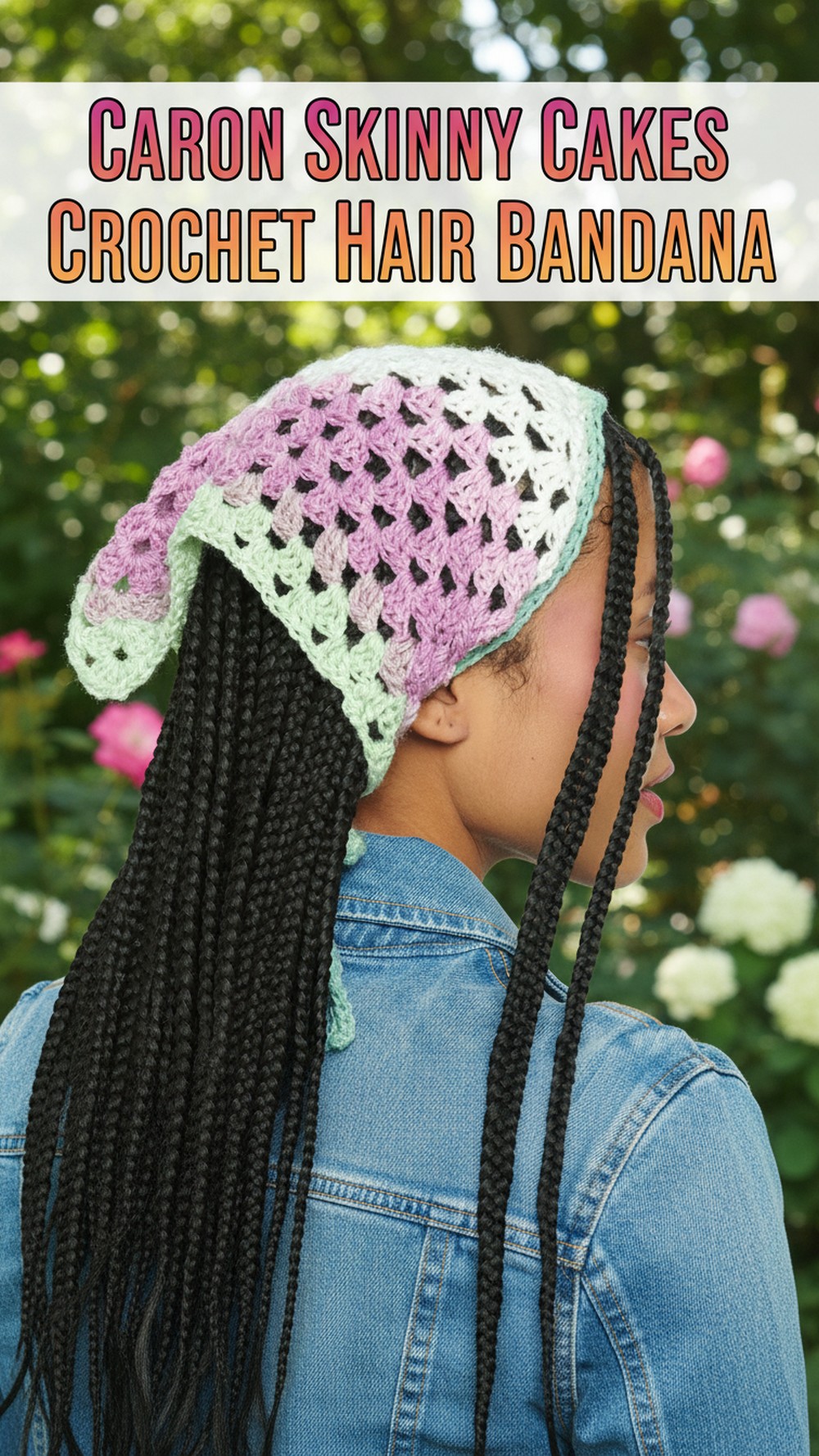 Caron Skinny Cakes Crochet Hair Bandana