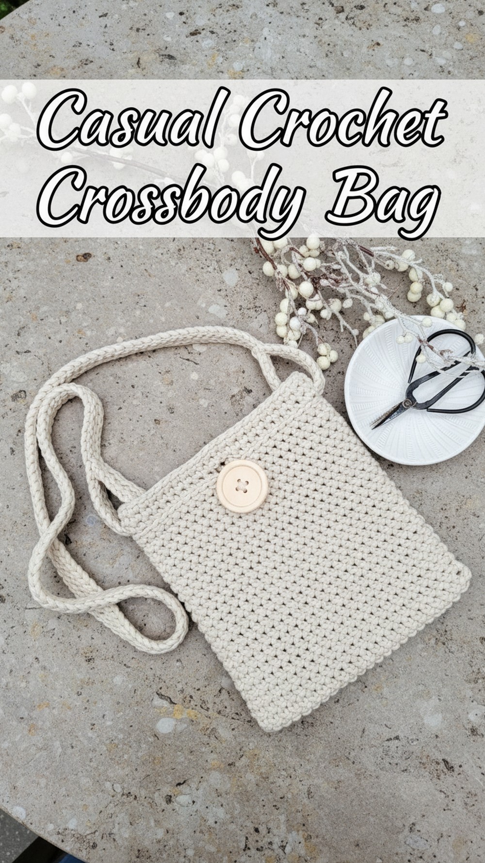 Casual Crochet Crossbody Bag