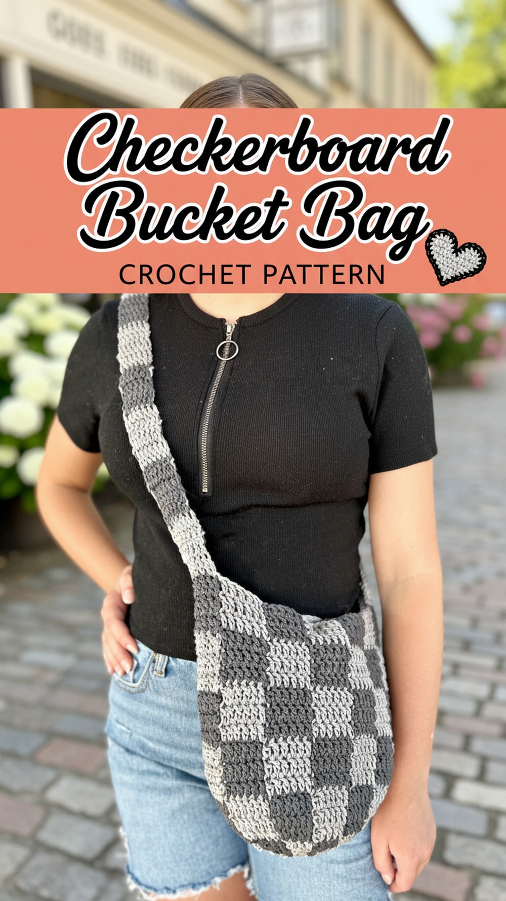 Checkerboard Bucket Bag Crochet Pattern