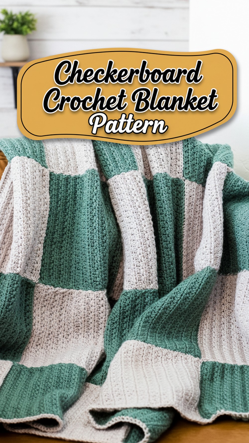 Checkerboard Crochet Blanket Pattern