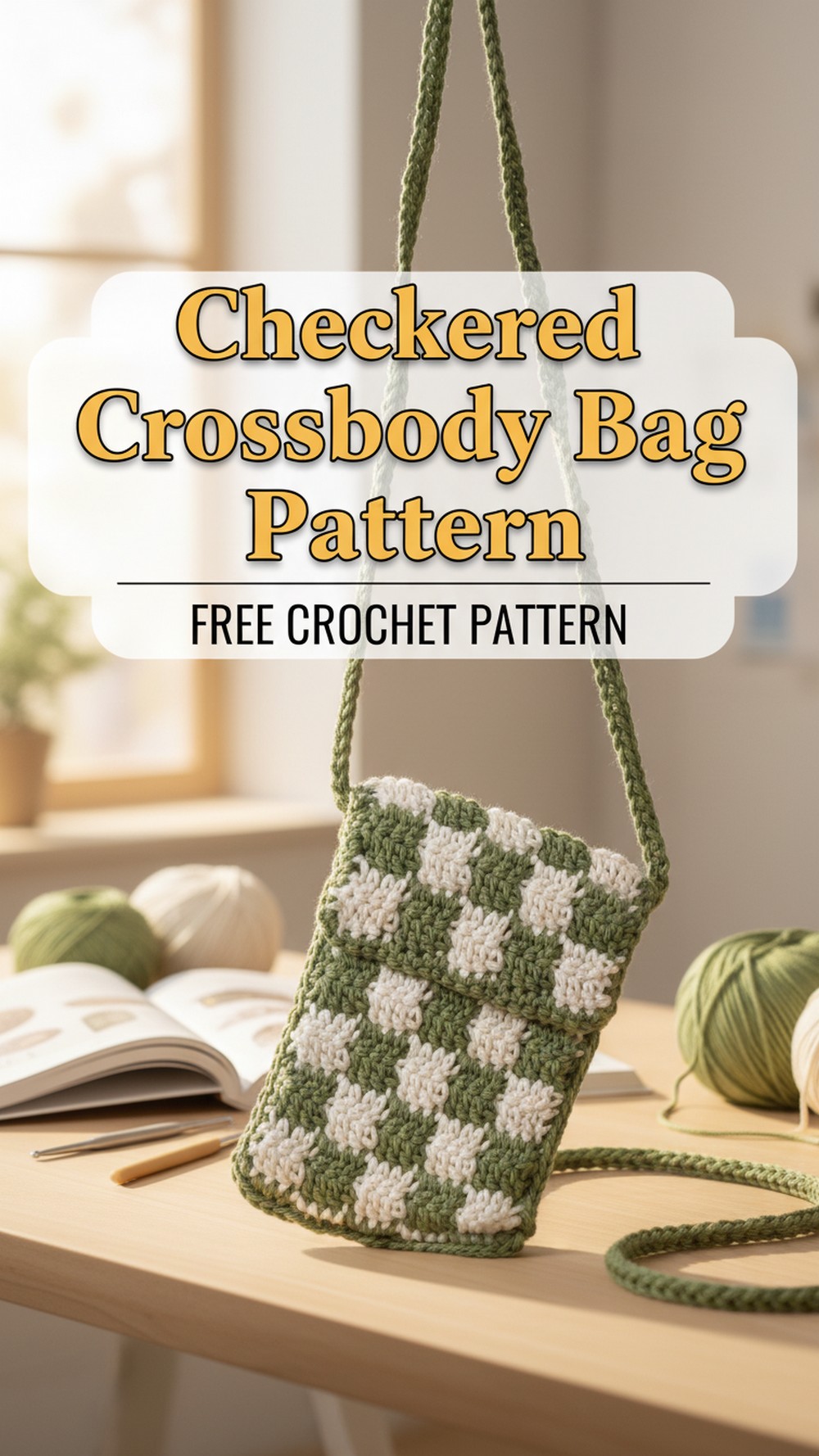 Checkered Crossbody Bag Pattern
