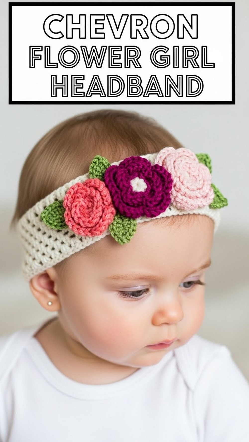 Chevron Flower Girl Headband