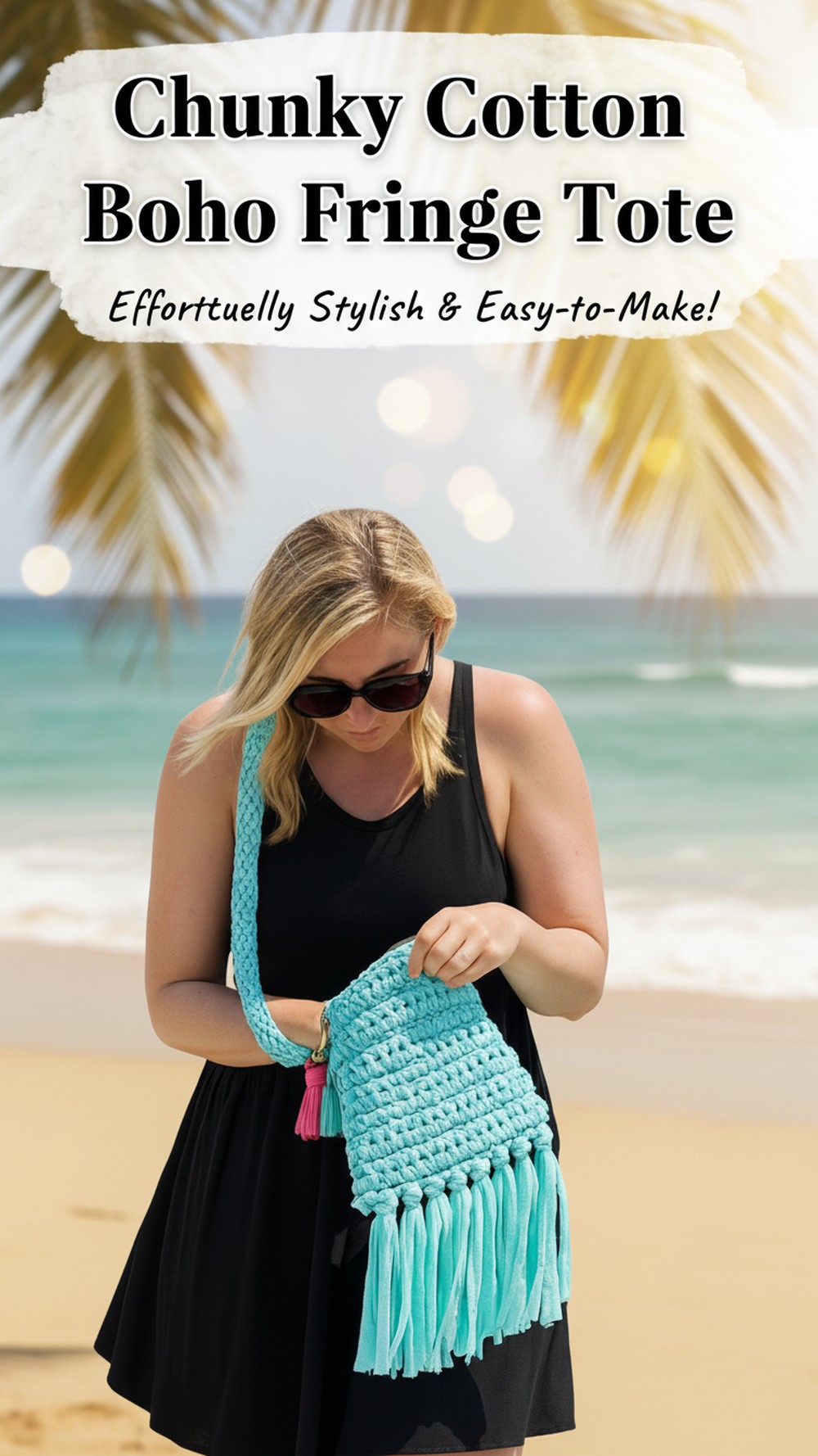 Chunky Cotton Boho Fringe Tote