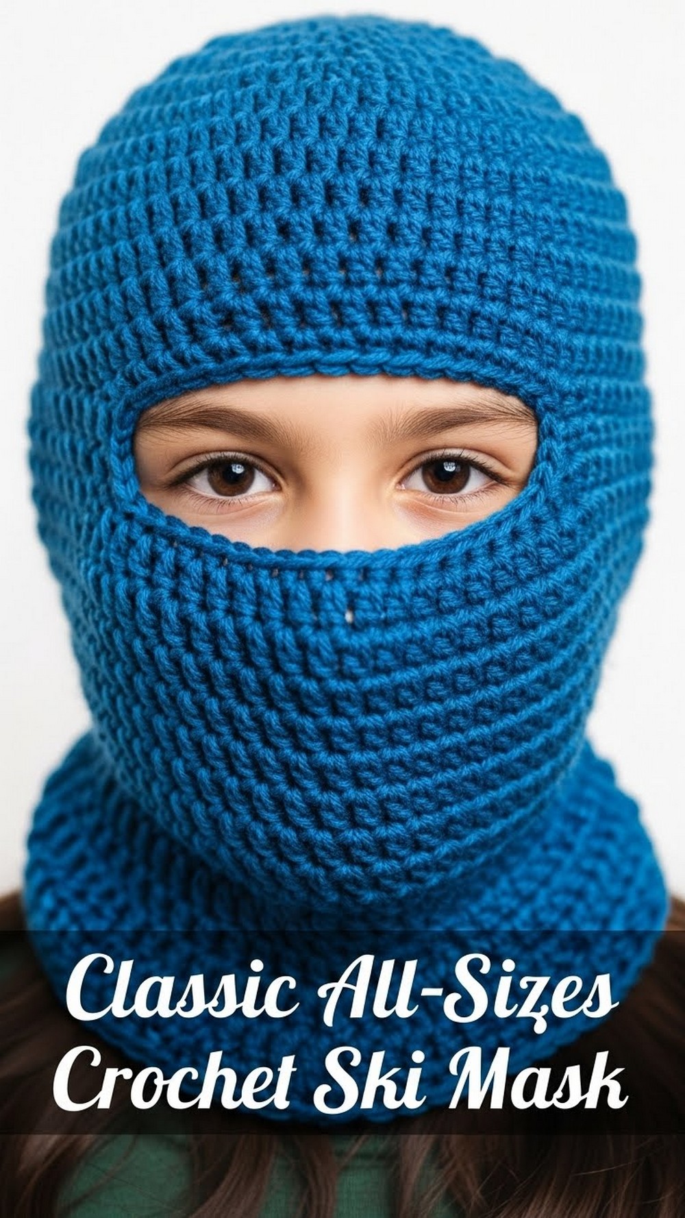 Classic All-Sizes Crochet Ski Mask