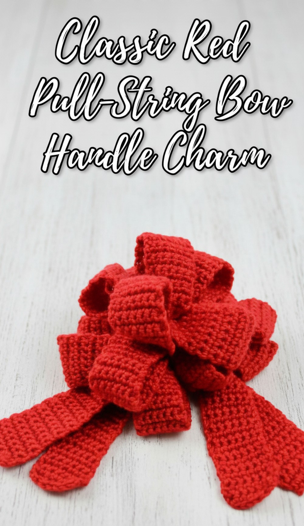 Classic Red Pull-String Bow Handle Charm