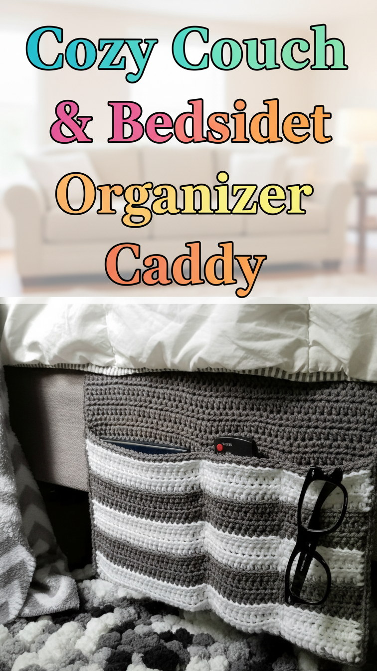 Cozy Couch & Bedside Crochet Organizer Caddy