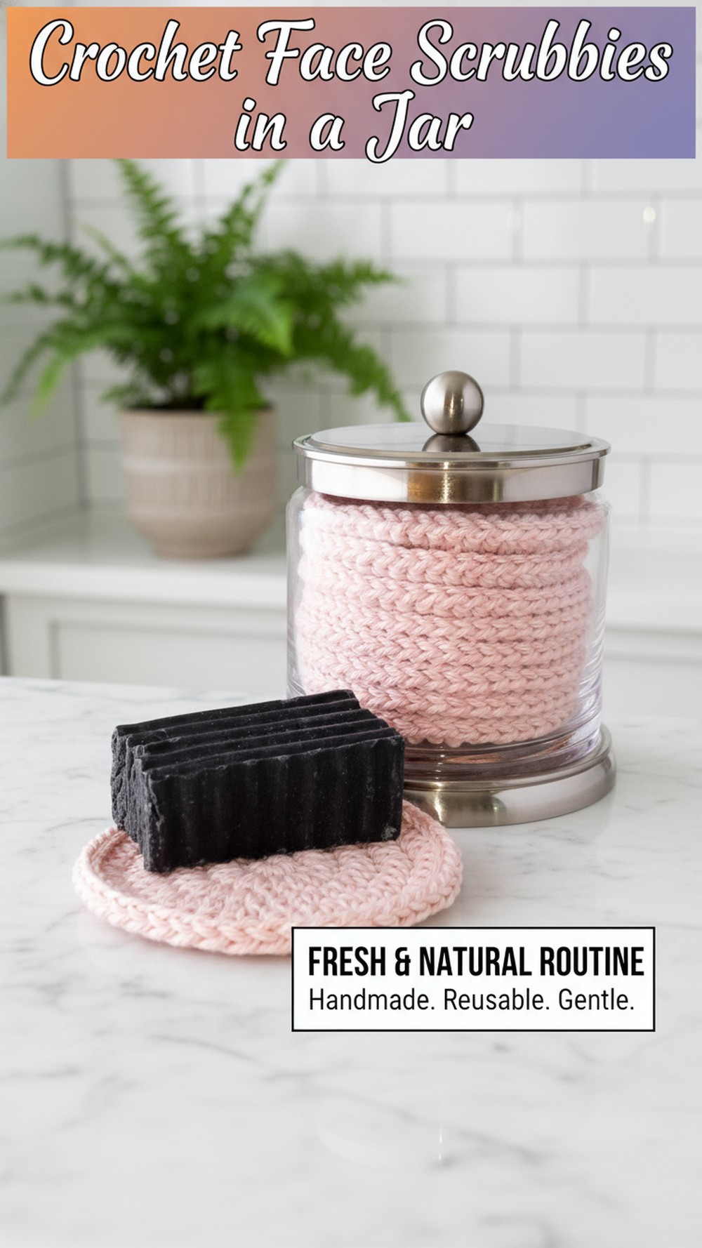 Crochet Face Scrubbies in a Jar