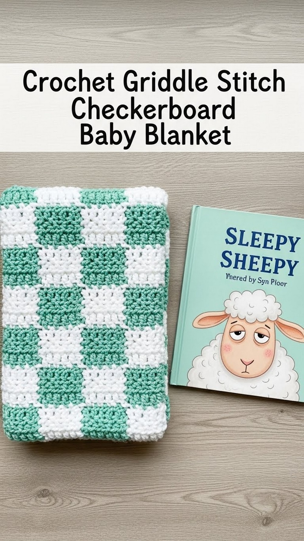 Crochet Griddle Stitch Checkerboard Baby Blanket