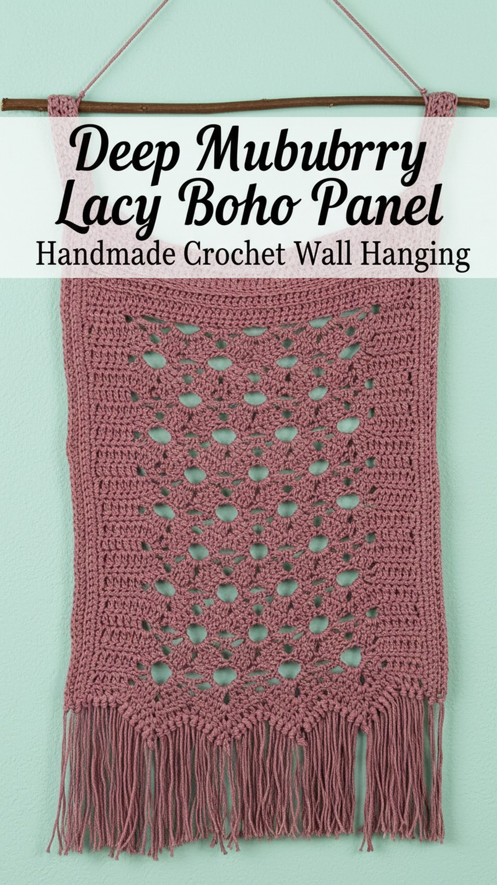 Deep Mulberry Lacy Boho Panel