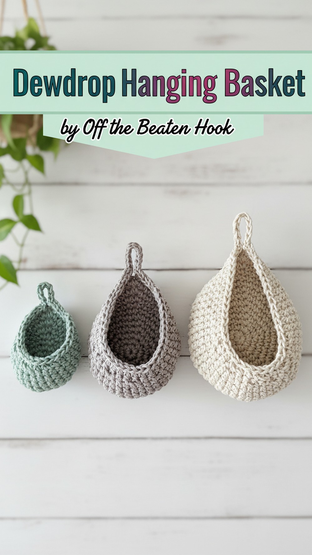 Dewdrop Hanging Basket by Off the Beaten Hook