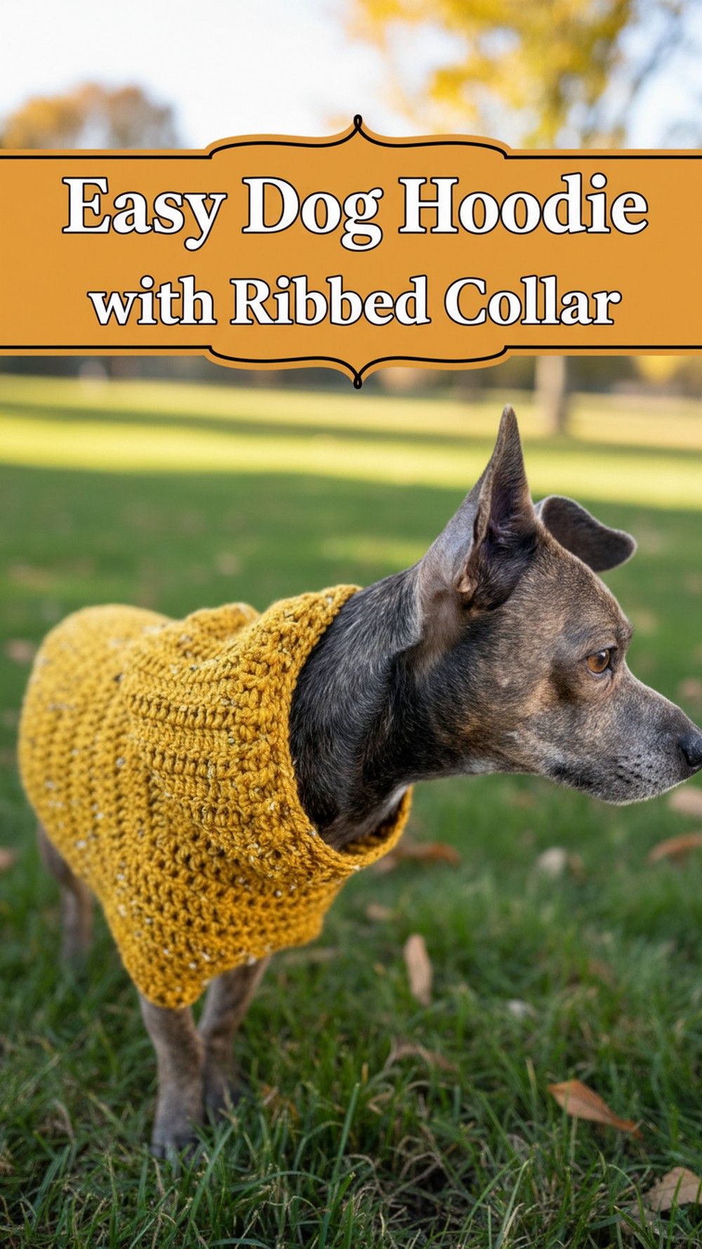 Easy Dog Hoodie with Ribbed Collar