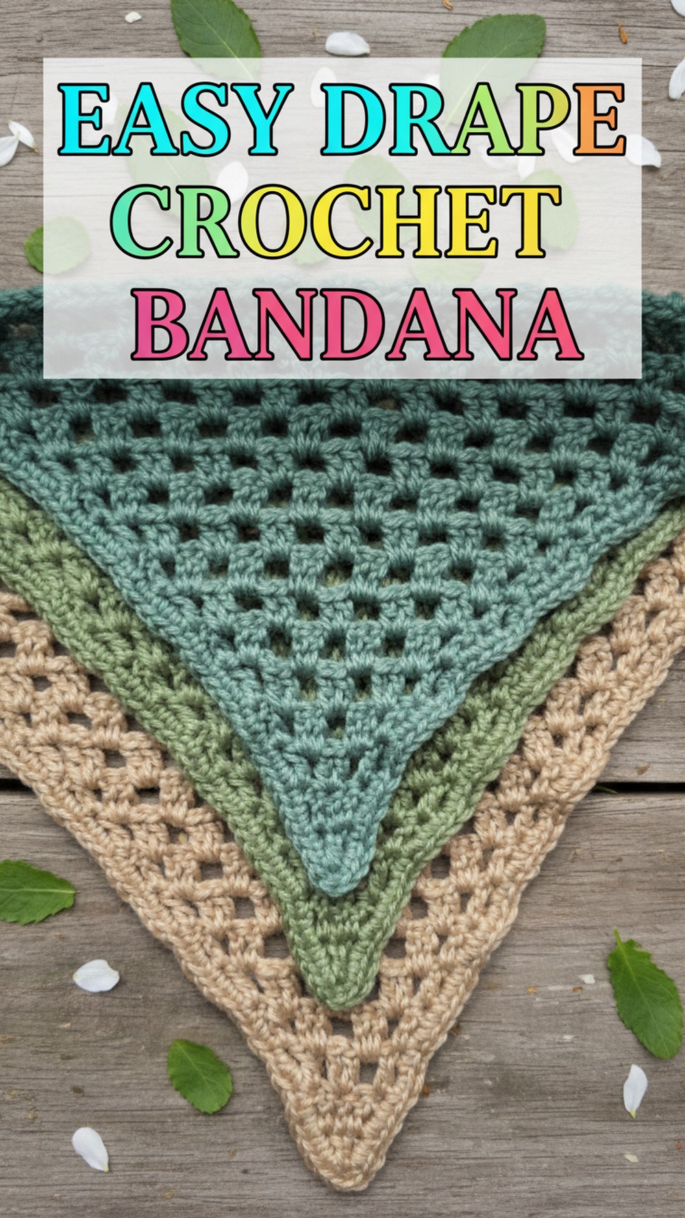 Easy Drape Crochet Bandana