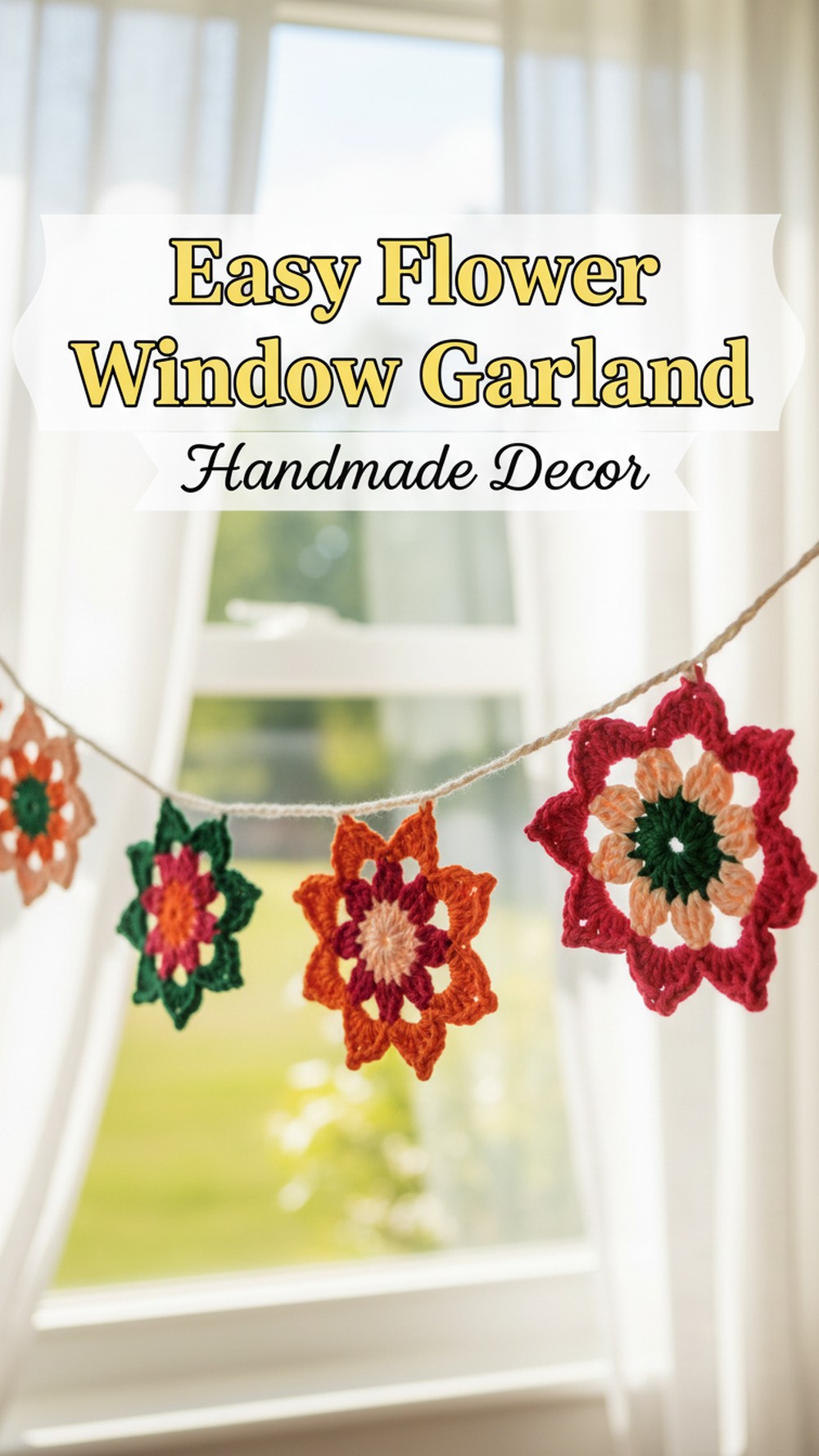 Easy Flower Window Garland