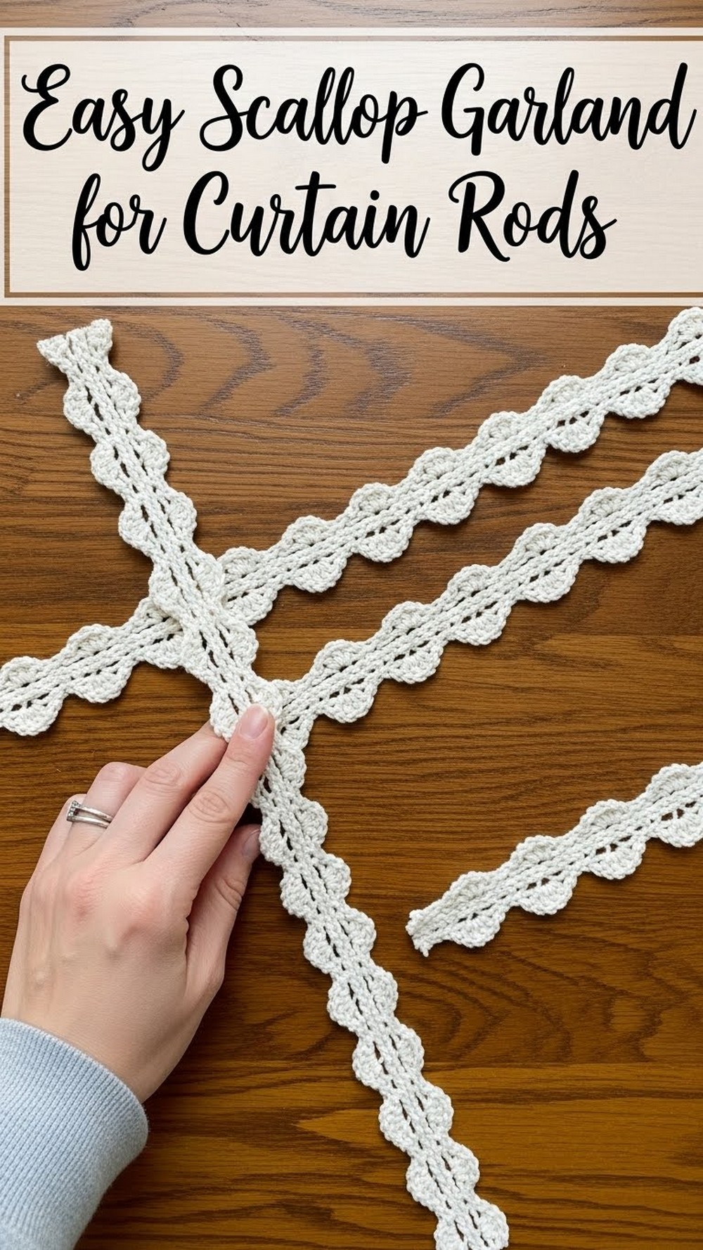 Easy Scallop Garland for Curtain Rods