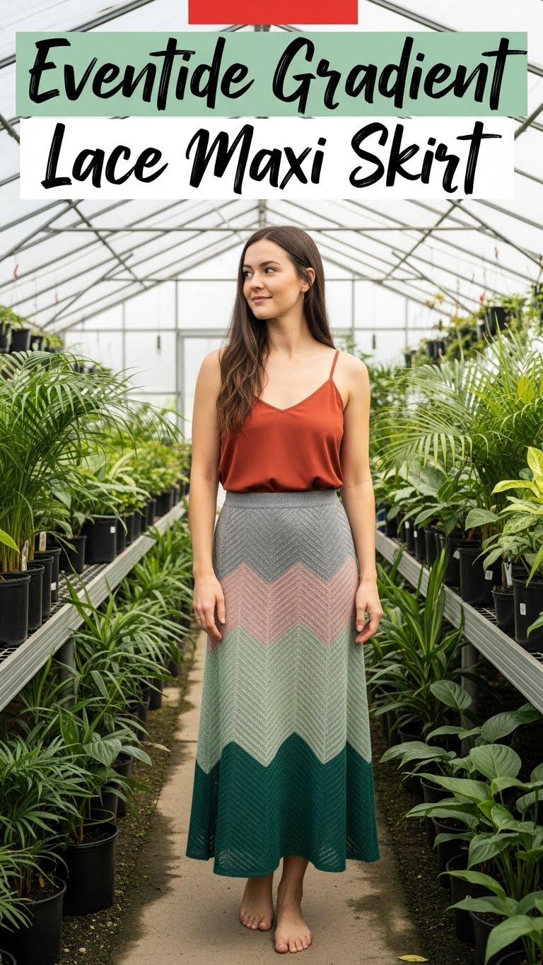 Eventide Gradient Lace Maxi Skirt
