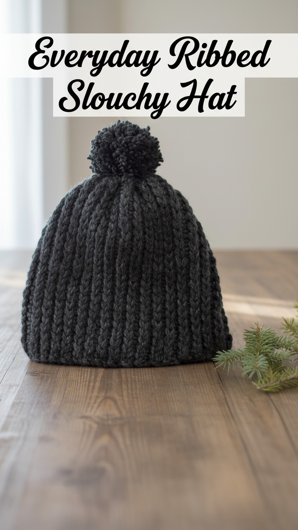Everyday Ribbed Slouchy Hat