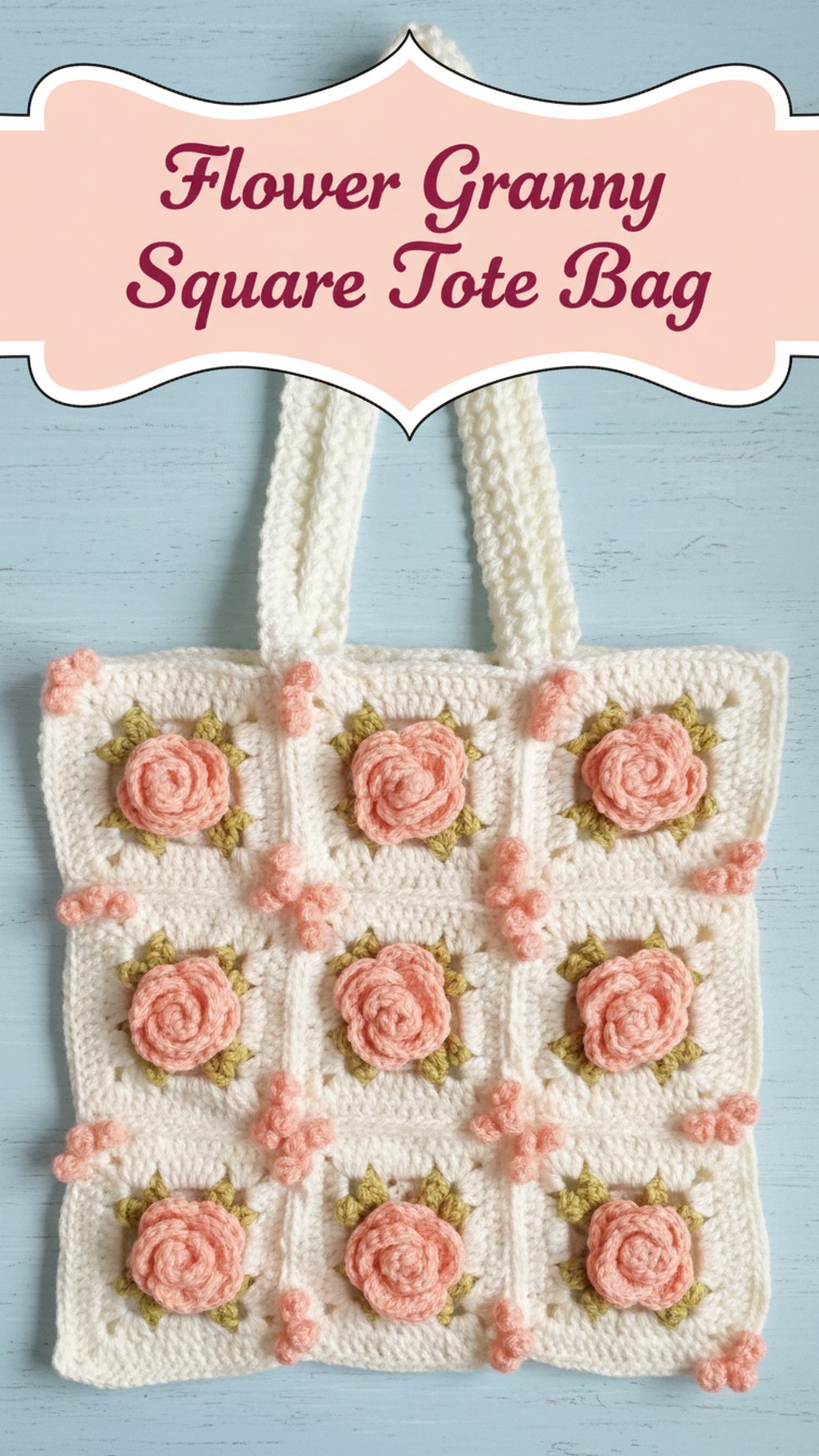 Flower Granny Square Tote Bag