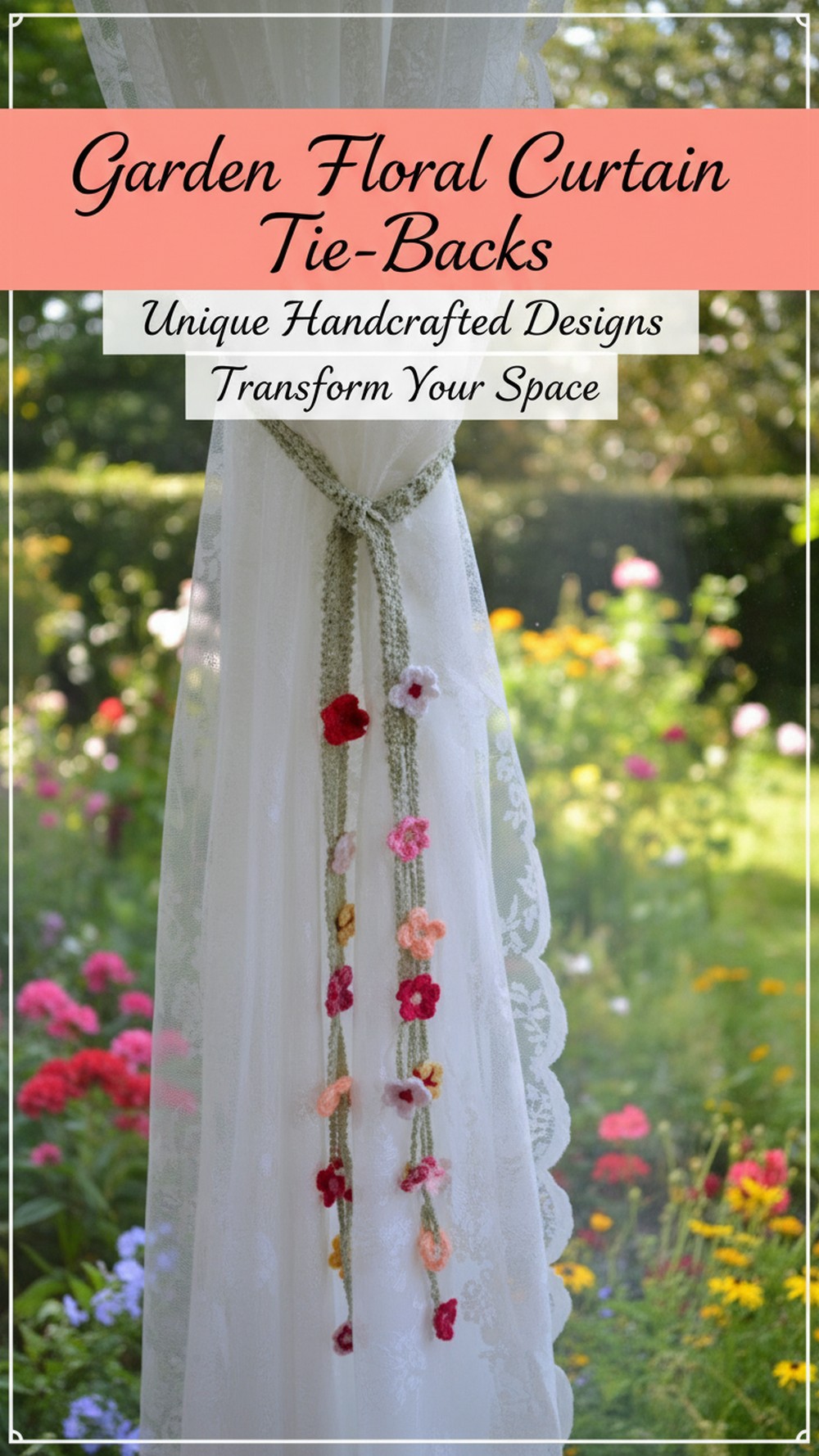 Garden Floral Curtain Tie-Backs