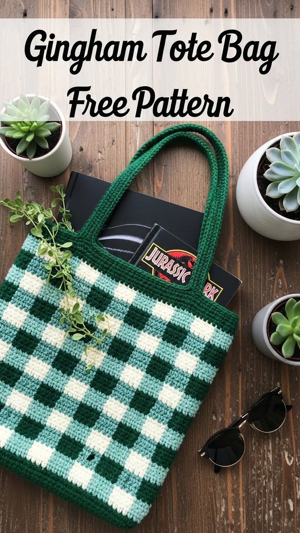 Gingham Tote Bag Free Pattern