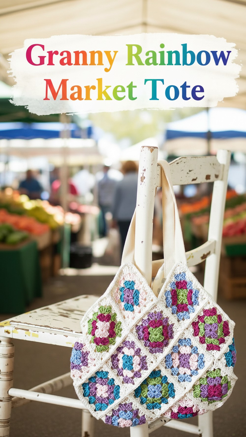 Granny Day Rainbow Market Tote