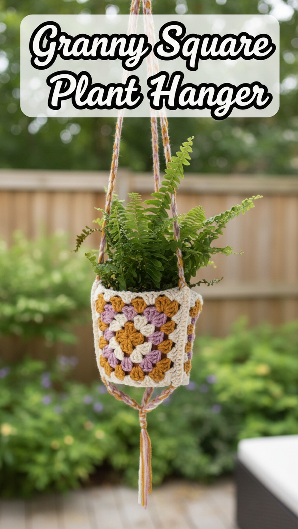 Granny Square Plant Hanger