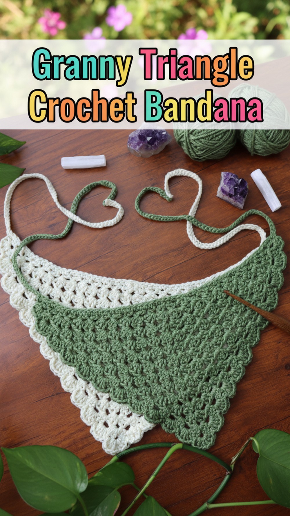 Granny Triangle Crochet Bandana
