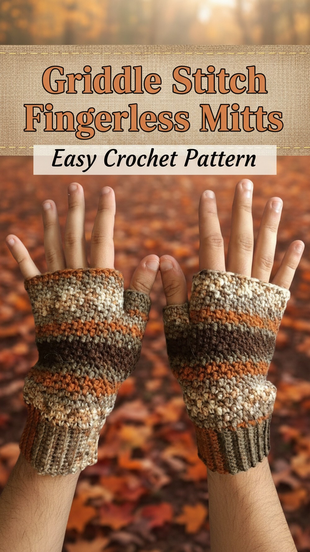 Griddle Stitch Fingerless Mitts
