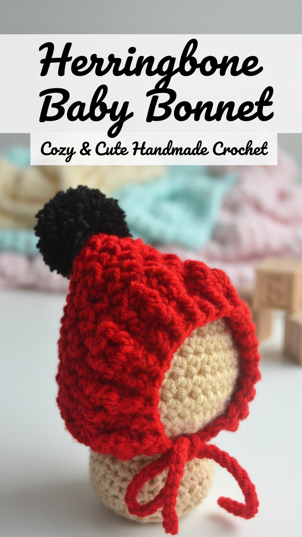 Herringbone Baby Bonnet